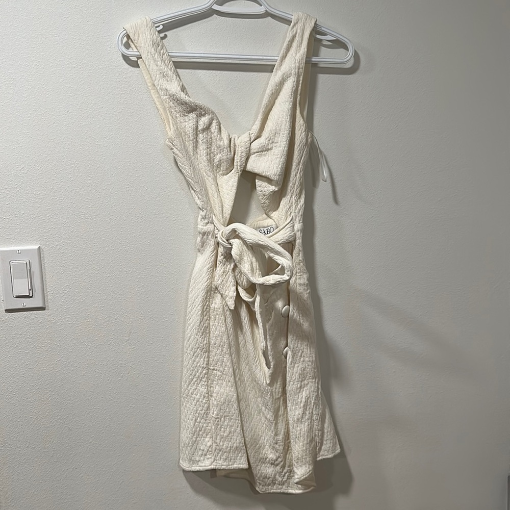 Sabo Skirt low back button tie mini dress